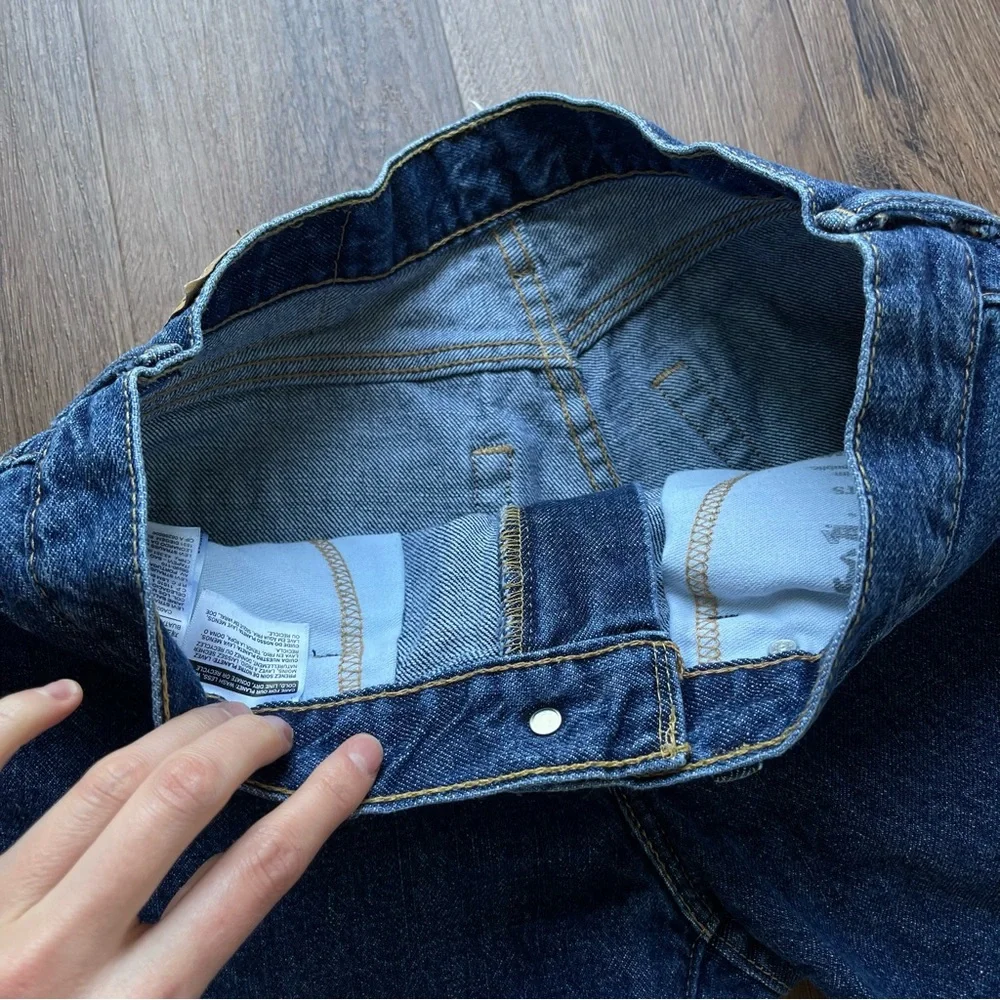 Levi’s 505 32 Vintage 90s Long Relaxed Denim Shorts Straight Fit Y2K High Rise